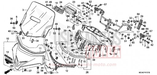 PARE-BRISE (GL1800C/D/E/F/G/H) GL1800G de 2016